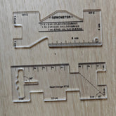 Seam Gauge and or Somometer rulers in Transparent plastic
